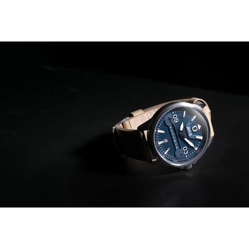 Montre AVI-8 homme acier cuir beige - vue D5