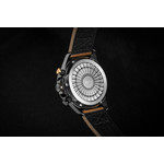 Montre AVI-8 homme chronographe acier noir cuir - vue 3