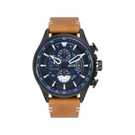 Montre AVI-8 homme chronographe acier cuir marron - vue 1