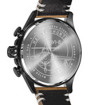 Montre AVI-8 homme chronographe acier cuir marron - vue 3