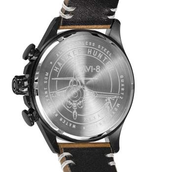 AVI-8 heren chronograaf stalen horloge bruin leer