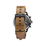 Montre AVI-8 homme chronographe acier cuir marron - vue D2