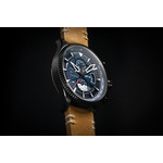 Montre AVI-8 homme chronographe acier cuir marron - vue D5