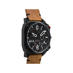 Montre AVI-8 homme chronographe acier noir cuir - vue 2