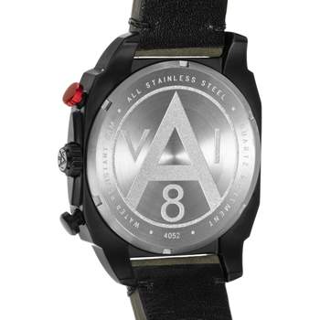 Montre AVI-8 homme chronographe acier noir cuir