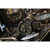 Montre AVI-8 homme chronographe acier noir cuir - vue VD5