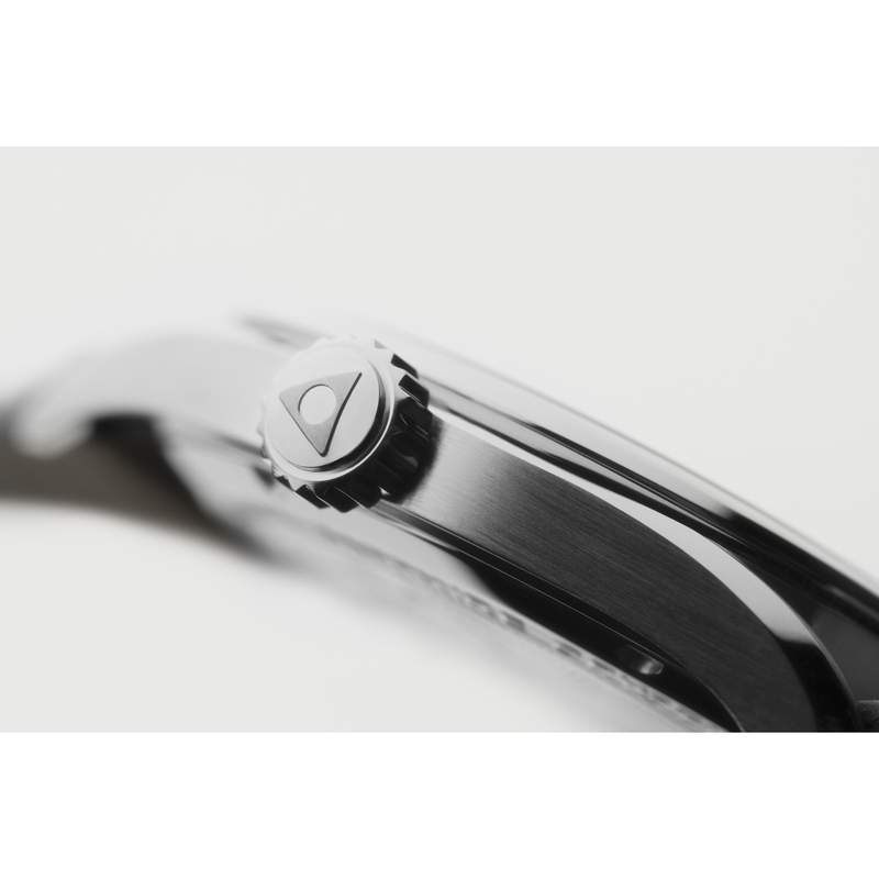Montre Alpina homme acier cuir marron - vue 2