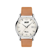 Montre Tissot homme acier cuir marron