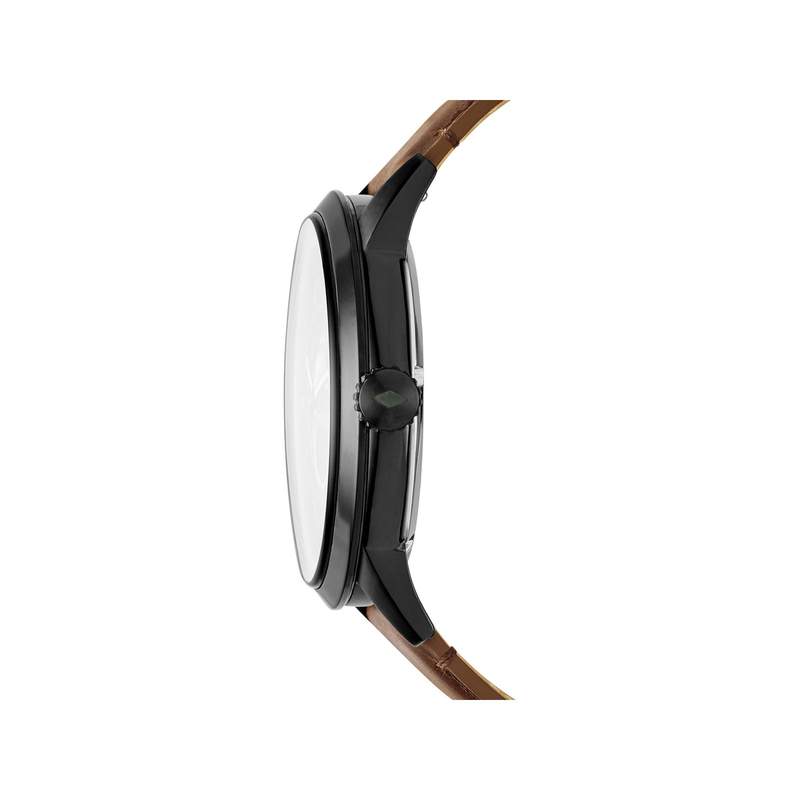 Montre Fossil homme automatique acier cuir marron - vue 2