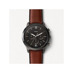 Montre Fossil Grant homme chronographe acier cuir marron - vue D2