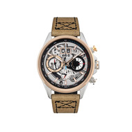 Montre AVI-8 homme acier cuir beige