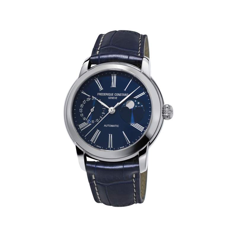 Montre Frederique Constant homme acier cuir - vue 1