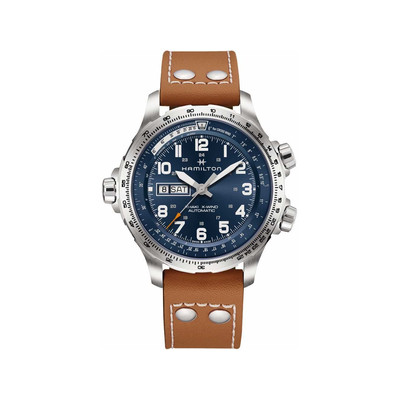 Hamilton khaki aviation cuir acier - vue 1