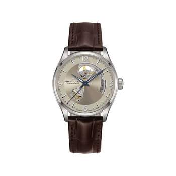 Hamilton herenhorloge, automatisch, staal en leer