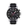 Montre Tissot homme chronographe  acier cuir noir - vue V1