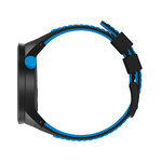 Montre Swatch mixte plastique silicone noir bleu - vue 4