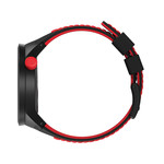 Montre Swatch mixte plastique silicone noir rouge - vue 4