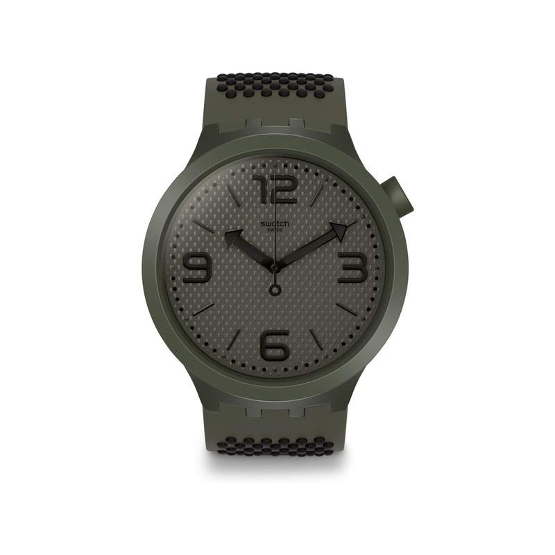 Montre Swatch mixte plastique silicone kaki - vue 1