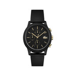 Montre Lacoste homme chrono résine silicone noir - vue 1
