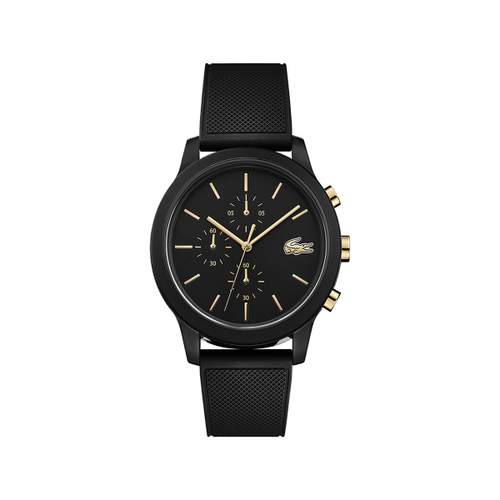 Montre Lacoste homme chrono résine silicone noir