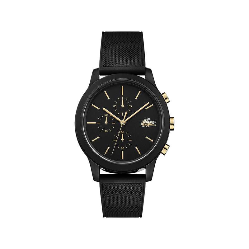 Montre Lacoste homme chrono résine silicone noir - vue 1