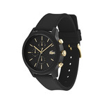 Montre Lacoste homme chrono résine silicone noir - vue 2
