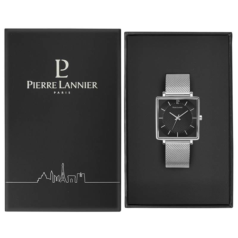 Montre Pierre Lannier homme acier milanais - vue D1