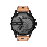 Montre Diesel homme acier cuir marron