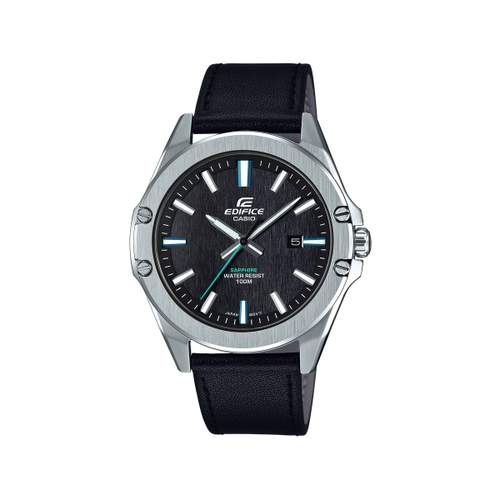 Montre Edifice homme acier cuir noir