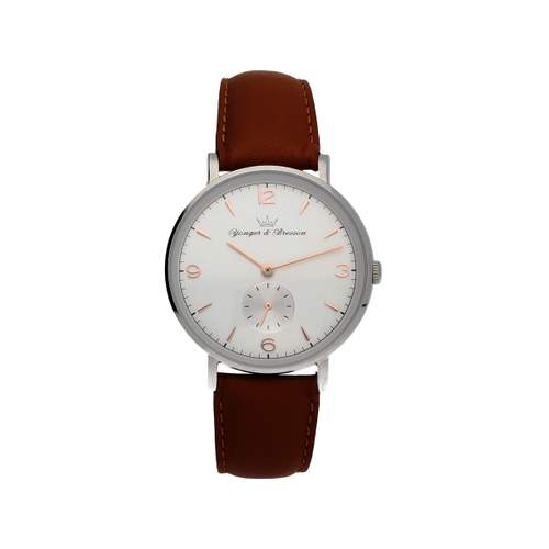 Montre Yonger et Bresson acier cuir marron