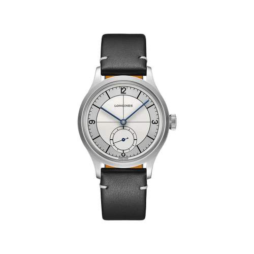 Montre Longines homme automatique acier cuir noir