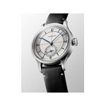 Montre Longines homme automatique acier cuir noir - vue 2