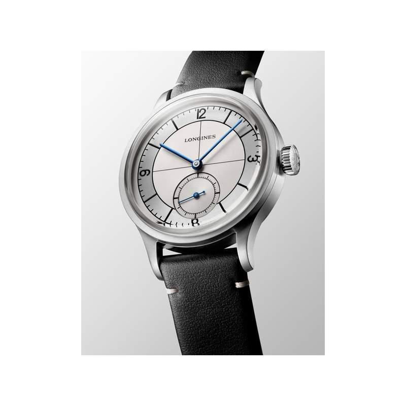 Montre Longines homme automatique acier cuir noir - vue 2