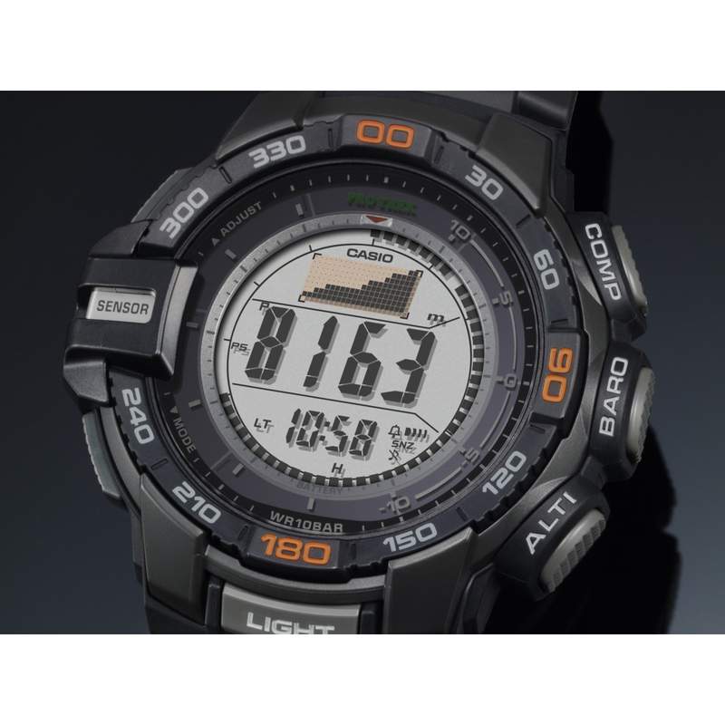 Montre Casio Pro Trek homme résine noire - vue D2