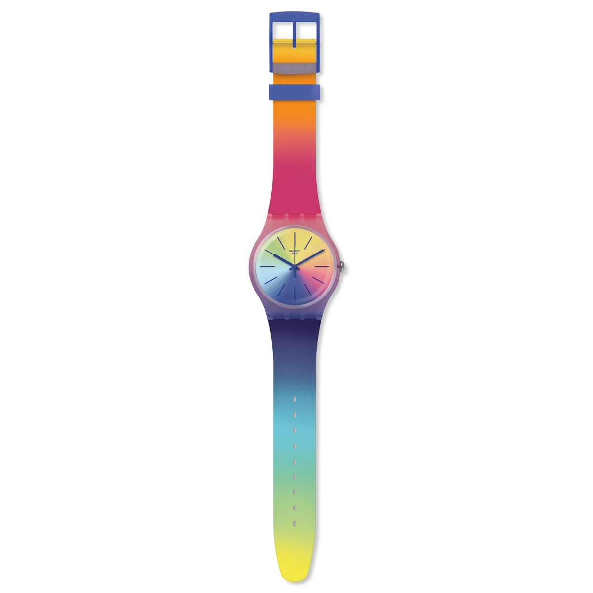 Montre Swatch mixte silicone plastique multicolore - Femme, homme - modèle  SUOK143 | MATY