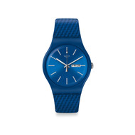 Montre Swatch mixte silicone plastique bleu