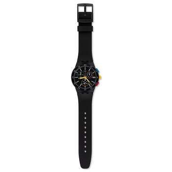 Montre Swatch homme chronographe silicone noir