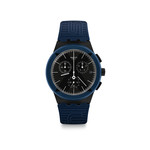 Montre Swatch homme chronographe silicone bleu - vue 1