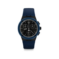 Montre Swatch homme chronographe silicone bleu