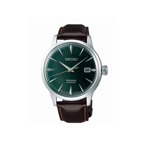 Montre Seiko Presage automatique acier cuir marron