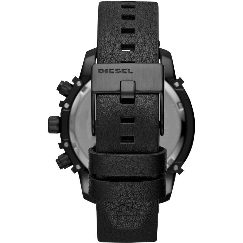 Montre Diesel homme chronographe acier cuir noir - vue 3