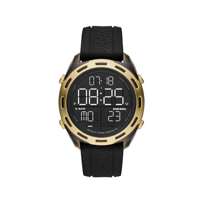 Montre Diesel homme acier silicone noir - vue V1