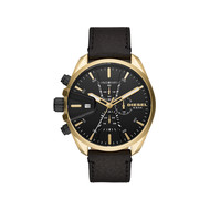 Montre Diesel homme chronographe acier doré cuir