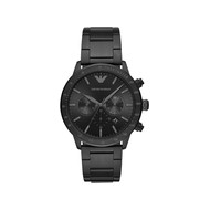 Montre Armani homme chronographe acier noir