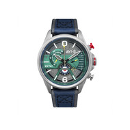 Montre AVI 8 homme acier cuir gris nato bleu