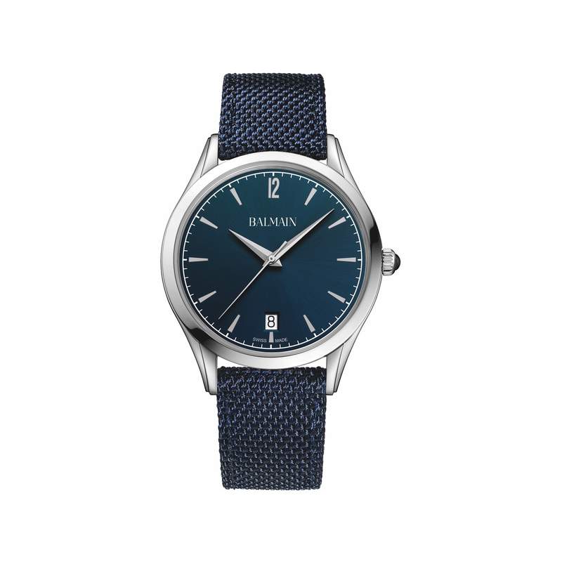 Montre Balmain homme acier nylon bleu - vue 1