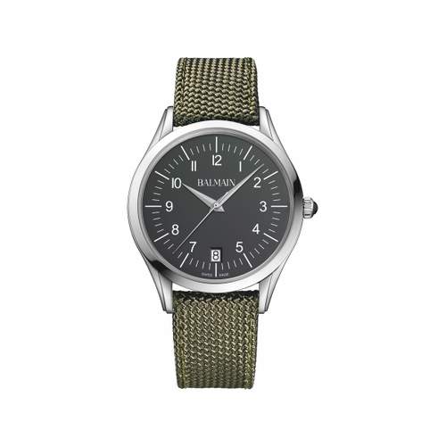 Montre Balmain homme acier Nato kaki
