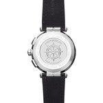 Montre HERBELIN Newport Chrono homme acier bracelet cuir noir - vue 3