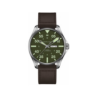 Montre Hamilton acier cuir marron