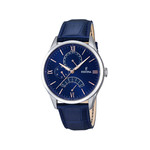 Montre Festina homme acier cuir bleu - vue 1